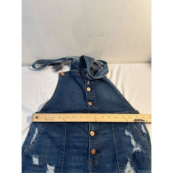 Nobo denim short overalls jr. large 11/13 distressed - Picture 6 of 7